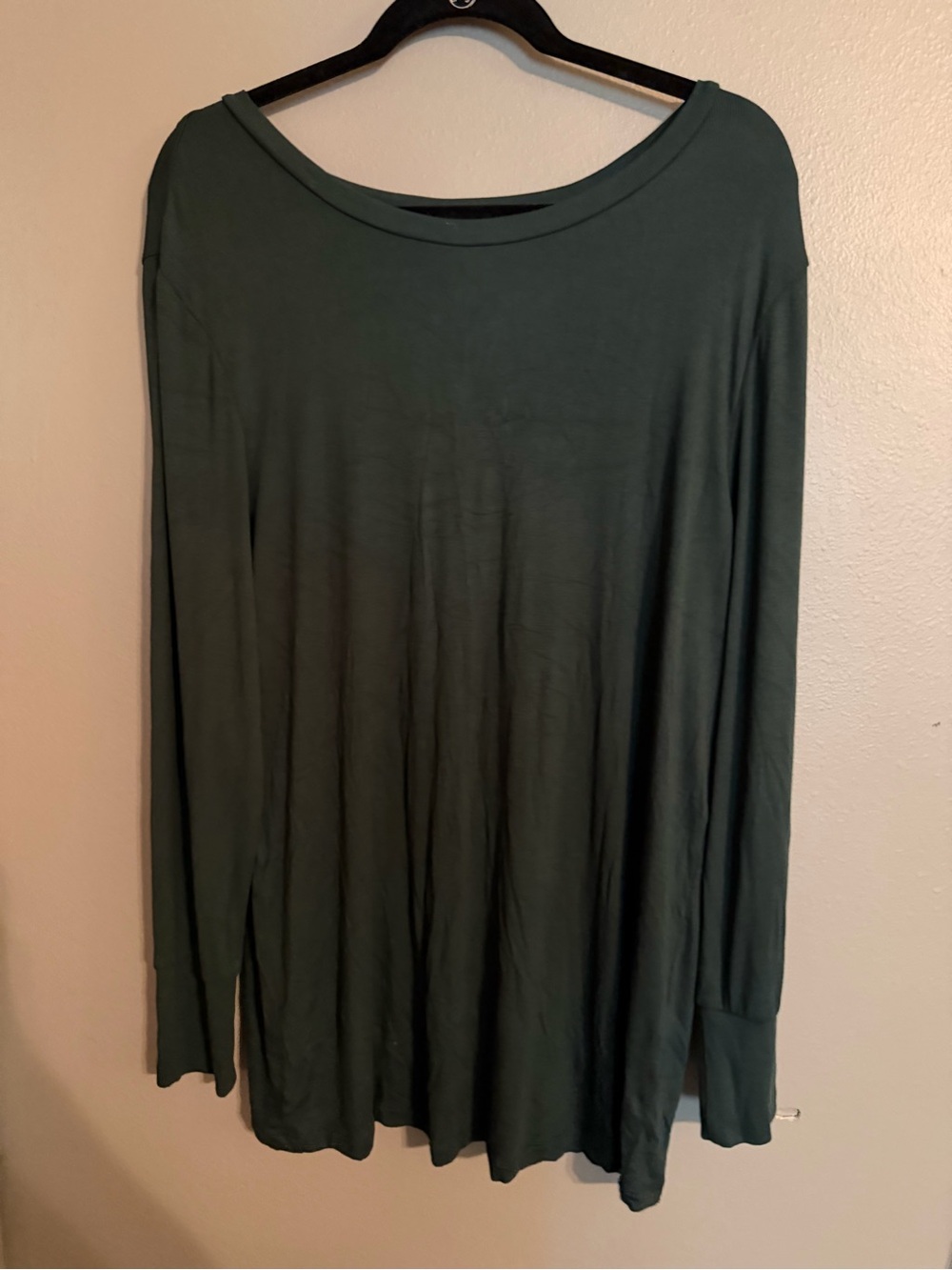 Universal Standard Olive Green Long Sleeve Boatneck Top